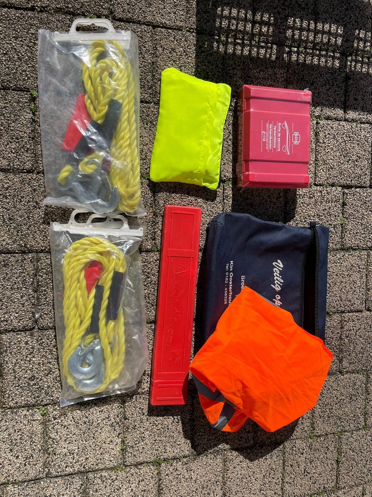 Sleepkabel, veiligheidshesje, verbanddoos, Auto diversen, Ophalen of Verzenden