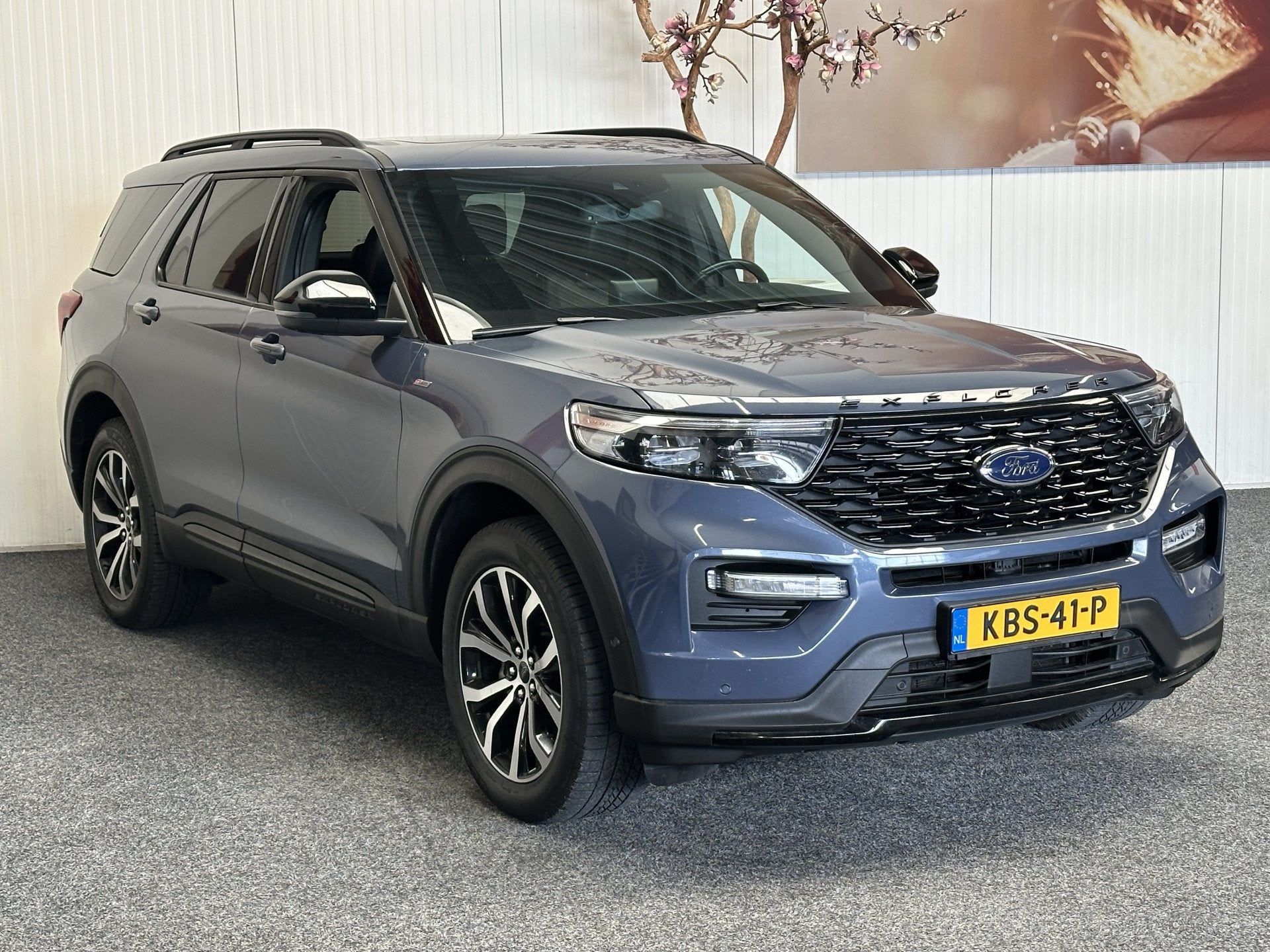 Ford Explorer 3.0 V6 ECOBOOST PHEV ST-LINE 7 PERSOONS NAVIGA, Automaat, Dealer onderhouden, Gebruikt, Blauw