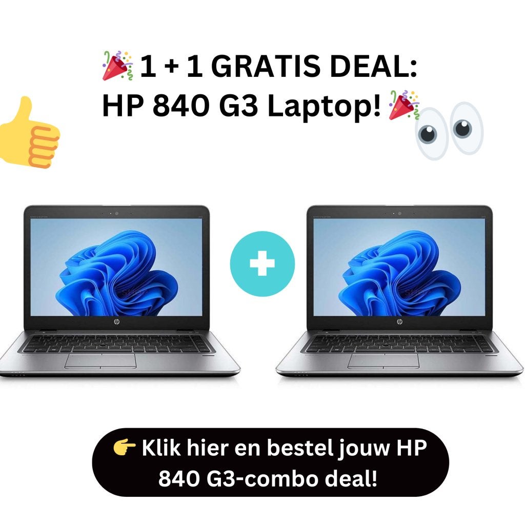 HP EliteBook 840 G3 i5 8GB 256GB SSD 14" Windows 11, Computers en Software, Windows Laptops, Refurbished, SSD