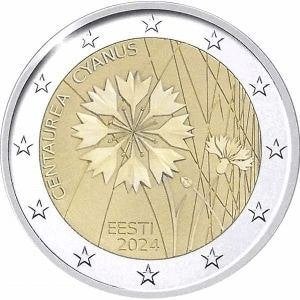 2 Euro Estland 2024 - Korenbloem - UNC, Verzenden, Estland, 2 euro, Losse munt