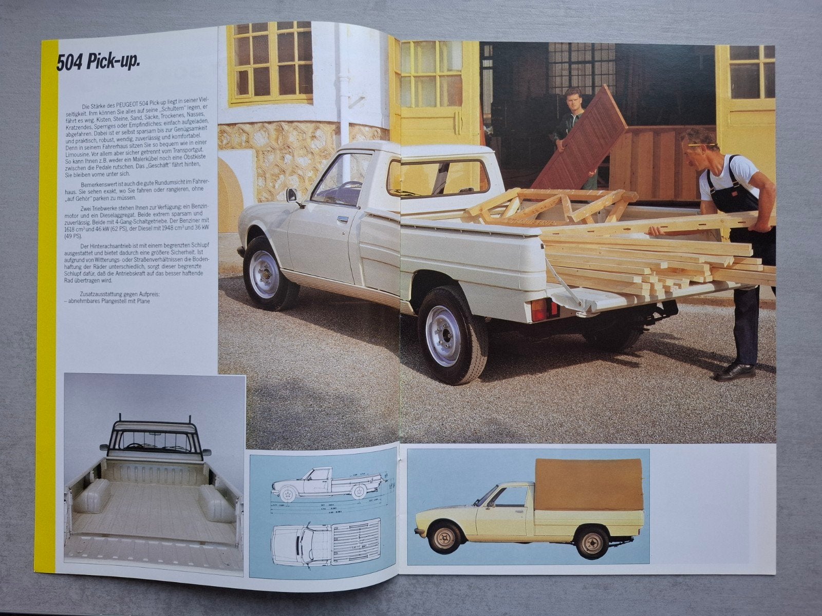 Peugeot 504 Pick-up brochure 1985, Ophalen of Verzenden