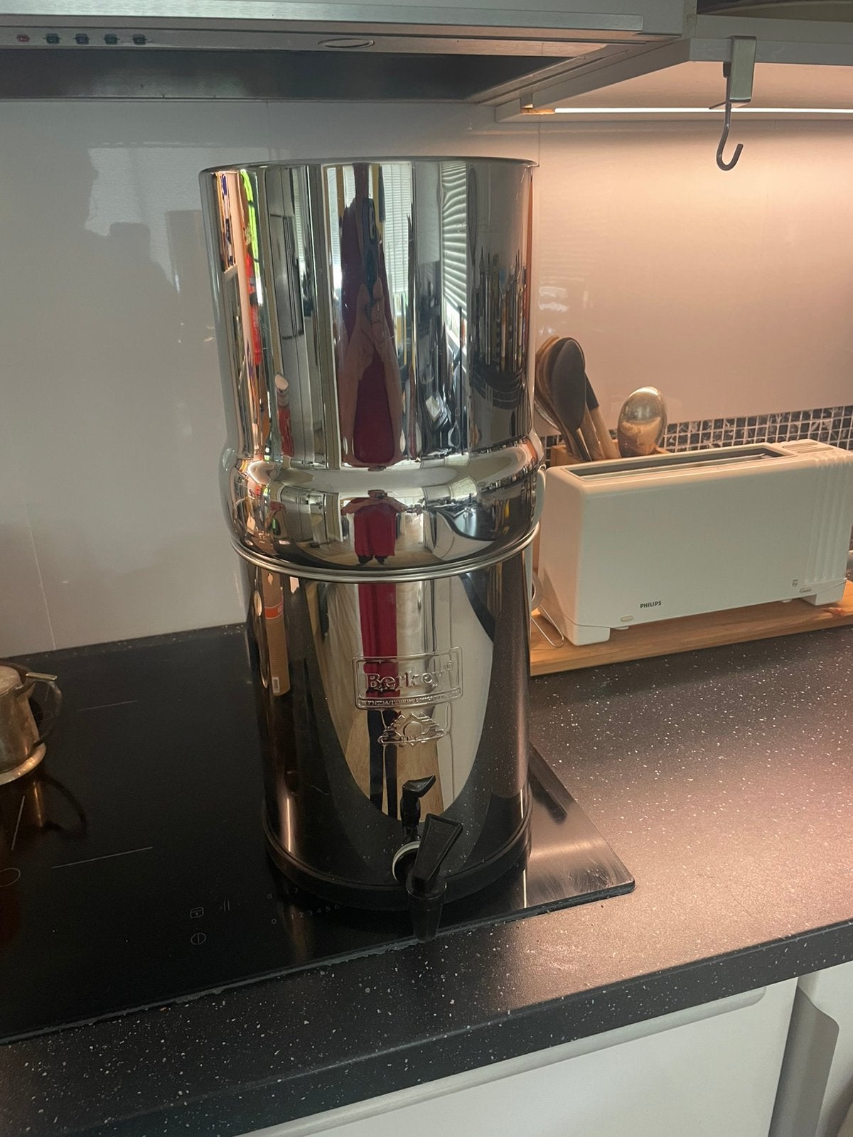Berkey Travel waterfilter + RVS standaard – zonder filters, Ophalen of Verzenden, Gebruikt