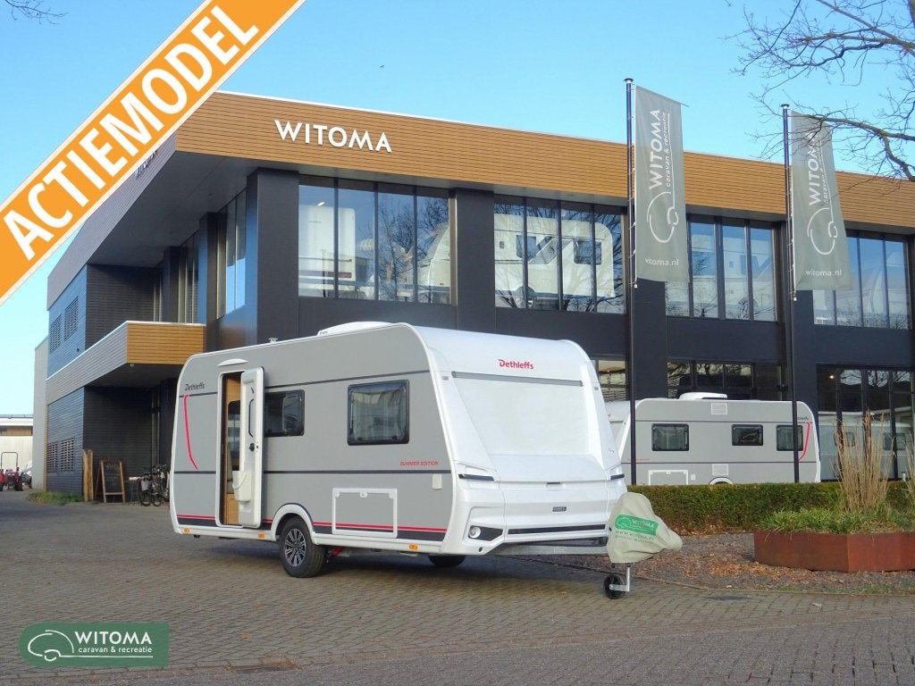 Dethleffs Summer Edition 460 EL Op show lengtebedden, Caravans en Kamperen, Caravans, Standaardzit, Bedrijf, Schokbreker, Dethleffs