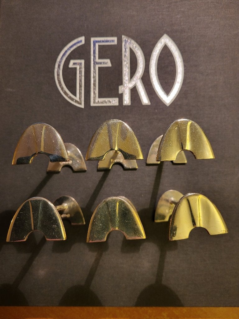 6 x GERO messenlegger  Dick Simonis  gemerkt:DS  <GERO>  90, Overige materialen, Gero, Ophalen of Verzenden, Zo goed als nieuw