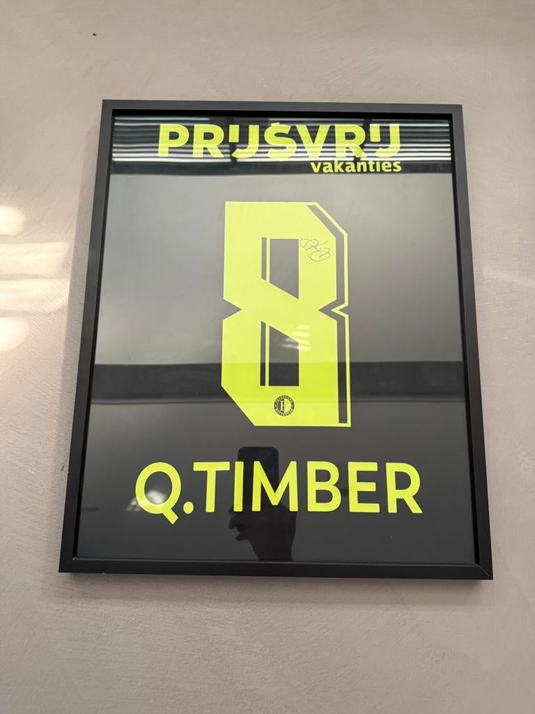 Quinten Timber gesigneerd Feyenoord shirt, Verzamelen, Sportartikelen en Voetbal, Ophalen of Verzenden, Zo goed als nieuw, Feyenoord