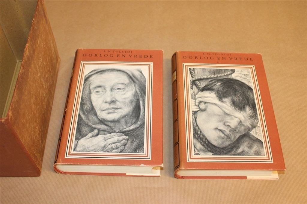 Oorlog en Vrede — Tolstoj, Vintage Set 1949 in Cassette, Boeken, Ophalen of Verzenden, Gelezen