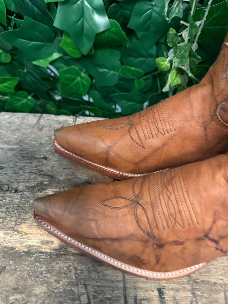 prachtige volledig leren vintage laarzen Sendra maat 39, Bruin, Nieuw, Ophalen of Verzenden, Sendra