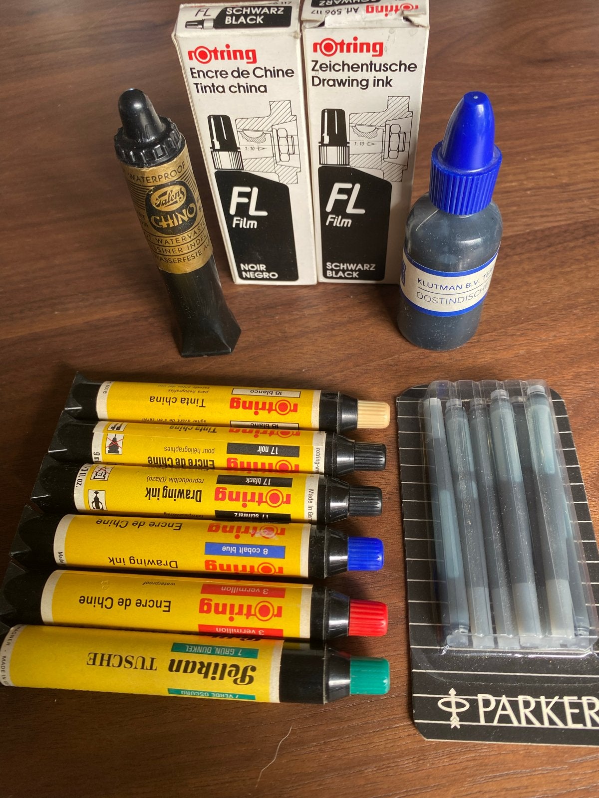 Rotring en Pelikan Tekeninkt & Parker Vullingen - Diverse Kl, Ophalen of Verzenden, Gebruikt, Overige typen