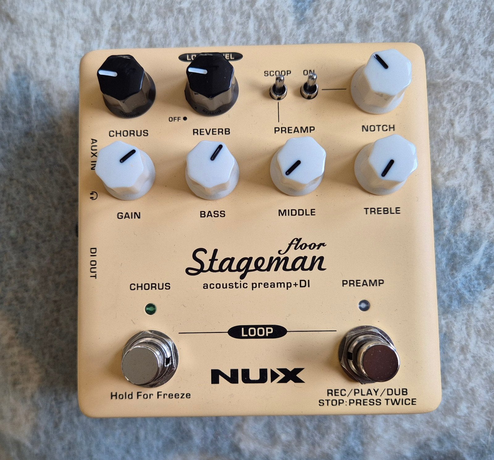 NUX Stageman Floor Acoustic Preamp + DI met looper. Nieuw!, Muziek en Instrumenten, Ophalen of Verzenden, Nieuw, Equalizer
