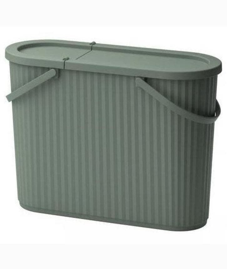 New- Dammäng Ton met Deksel, Grijsgroen, 48 l met de stapelb, Kunststof, Verzenden, Nieuw, 40 liter of meer
