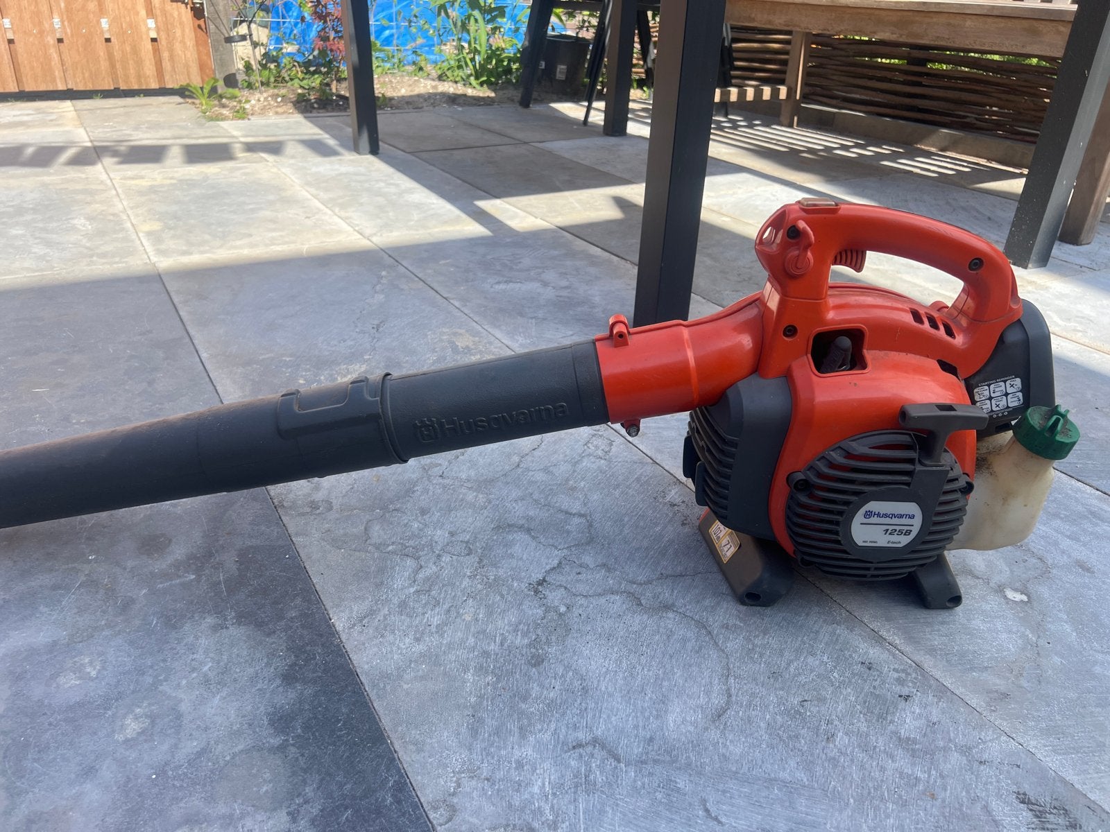 Husqvarna 125B Bladblazer - Benzine, Tuin en Terras, Ophalen, Gebruikt, Benzine, Handgedragen