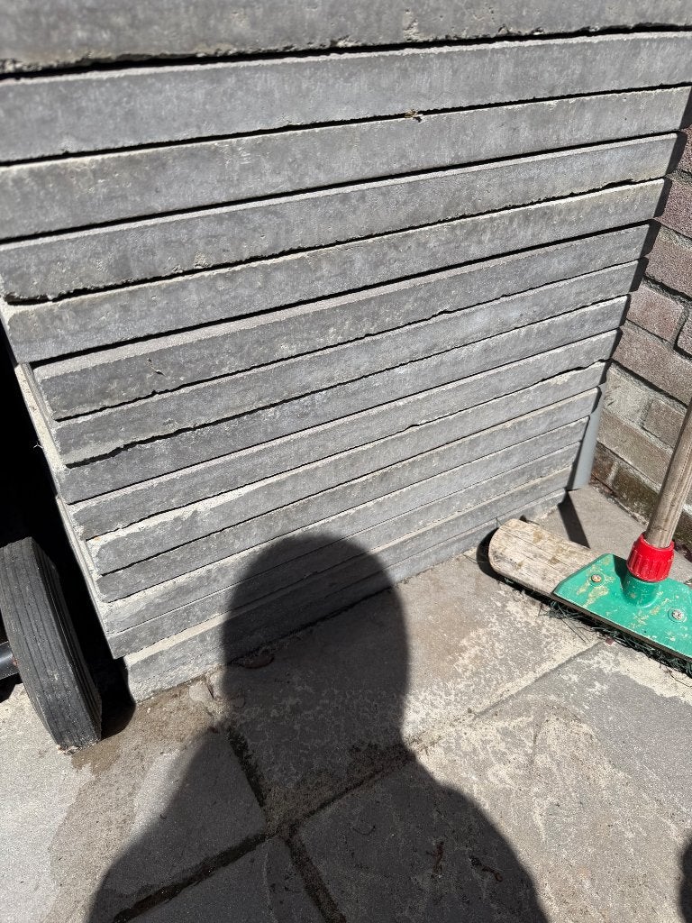 15 stuks terras/tuintegels beton 60x60x4, Tuin en Terras, Tegels en Klinkers, Ophalen, Nieuw, Beton, Terrastegels