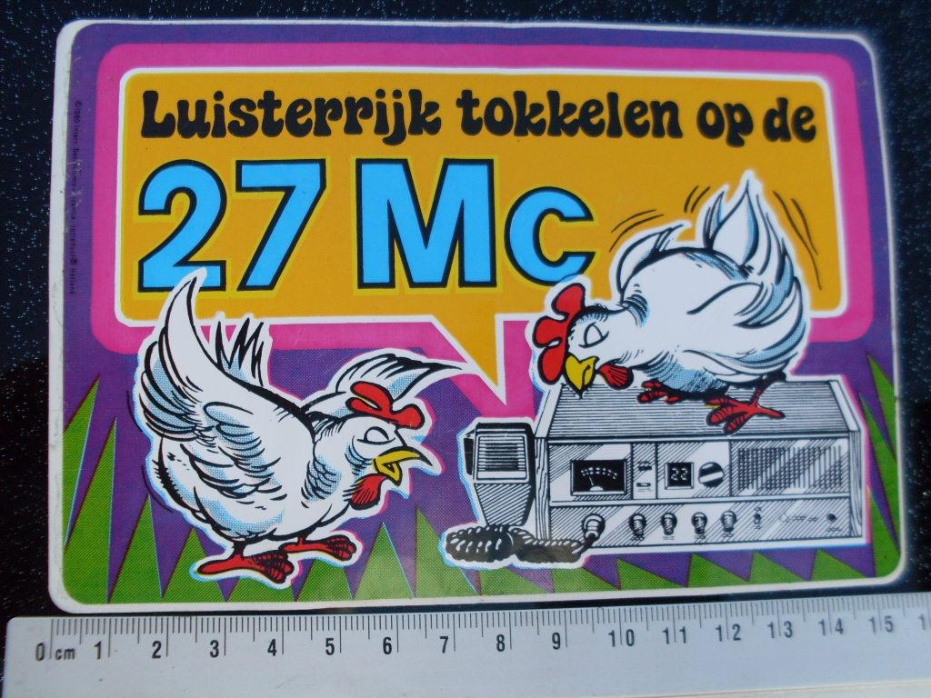 sticker luisterrijk tokkelen op de 27mc bakkie kippen, Verzenden, Zo goed als nieuw, Film, Tv of Omroep