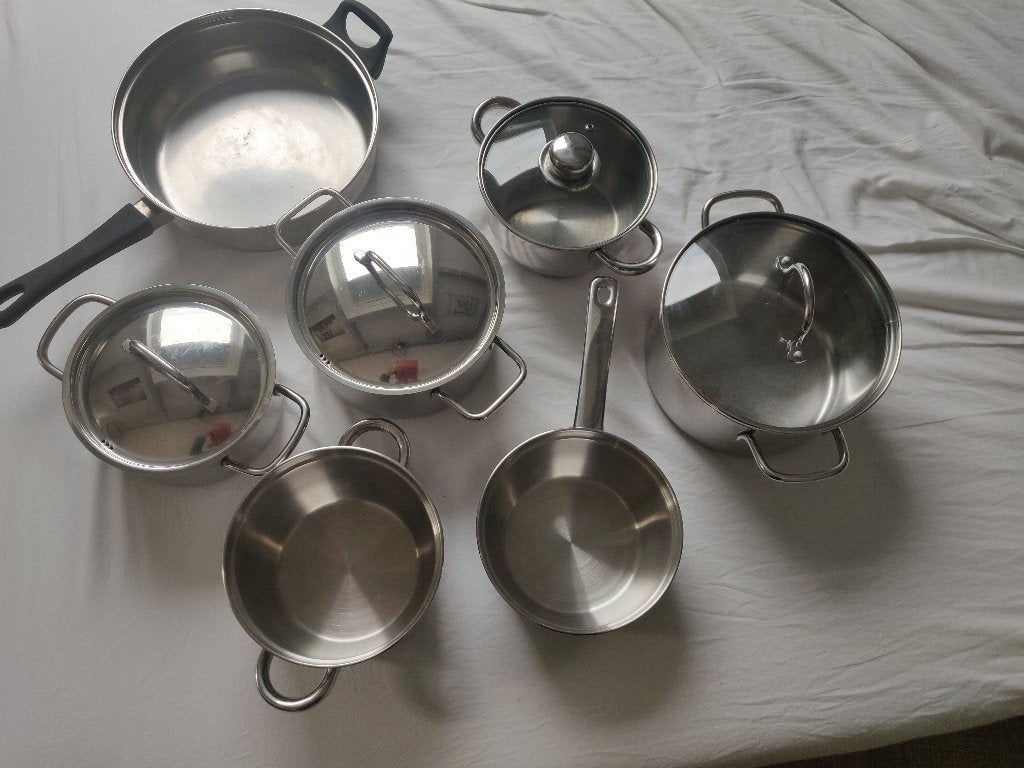 Pannen diverse, Ophalen, Rvs, Pannenset
