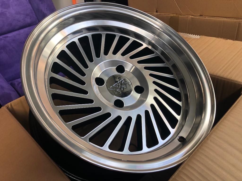 XXR 005 Machined Silver 15 x 8.0J ET0 4x100, Auto diversen, Tuning en Styling, Ophalen of Verzenden