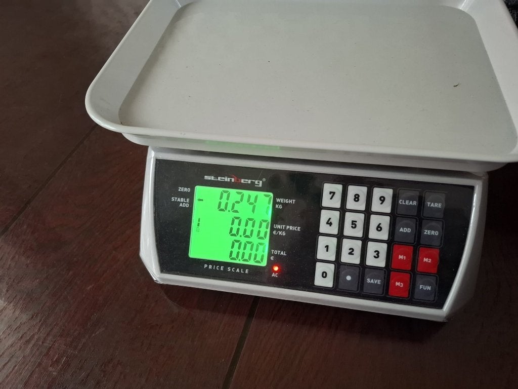 Digitale controle weegschaal, Ophalen, Winkelweegschaal, 1 tot 500 gram, 10 tot 50 kg