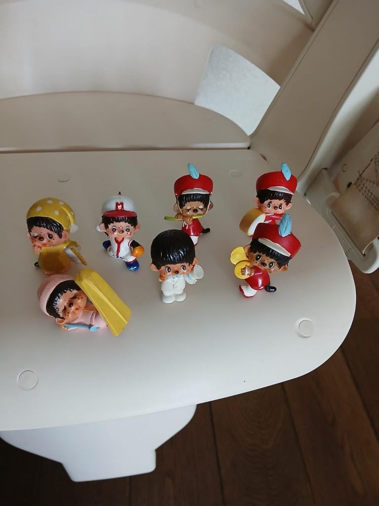 Monchhichi poppetjes 7 stuks., Ophalen of Verzenden, Zo goed als nieuw, Poppenhuis