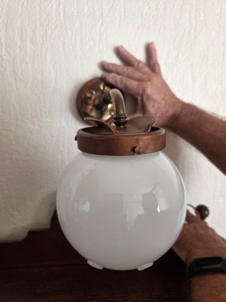 Oude gas lampje, Ophalen