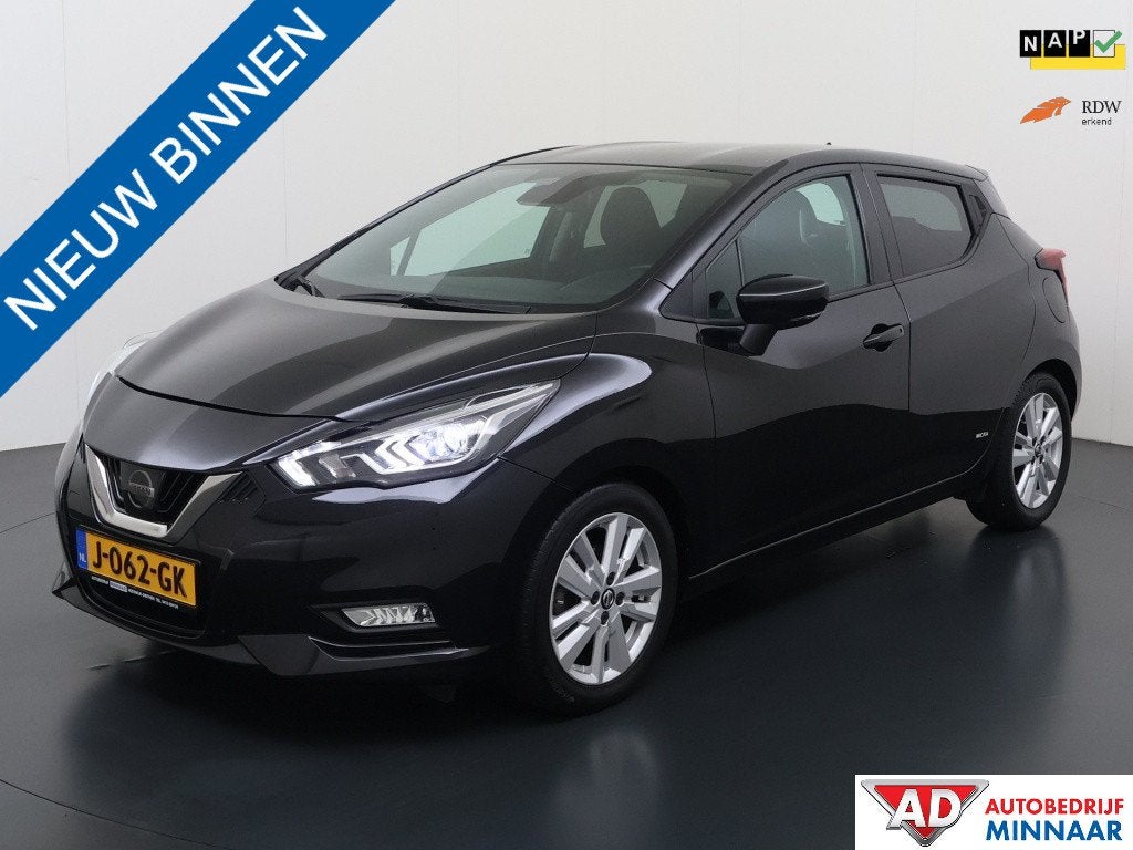 Nissan Micra 1.0 IG-T N-Connecta (bj 2020), Auto's, Voorwielaandrijving, 101 pk, Euro 6, Zwart
