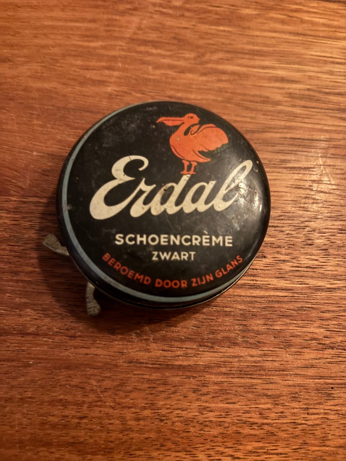 Erdal schoencrème blikje, Ophalen of Verzenden, Gebruikt, Gebruiksvoorwerp