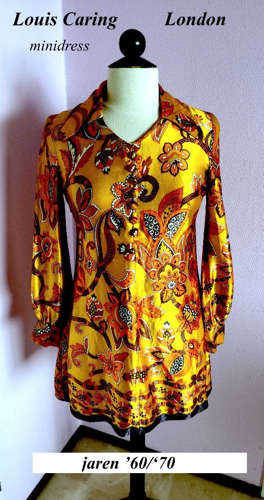 Origineel Louis Caring mini-jurk mt 36 Real Sixties Vintage, Ophalen, Dames, Louis Caring