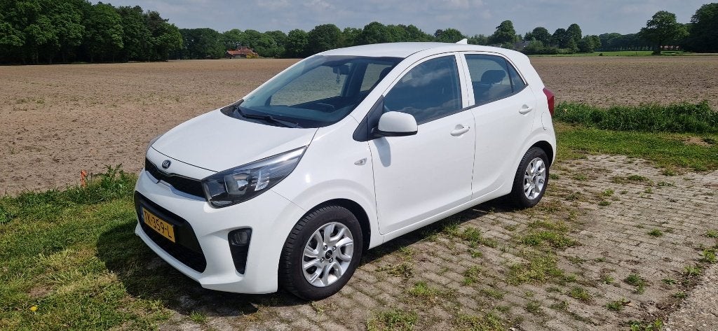 Kia Picanto 1.0 Cvvt 67pk 5-zits 2018 Wit, Auto's, Voorwielaandrijving, Stof, 4 stoelen, Wit
