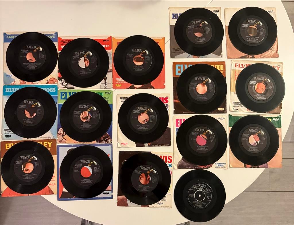 Elvis Presley 🎶singles incl koffer  🧳 vintage compleet, Gebruikt, 7 inch, Single, Ophalen of Verzenden