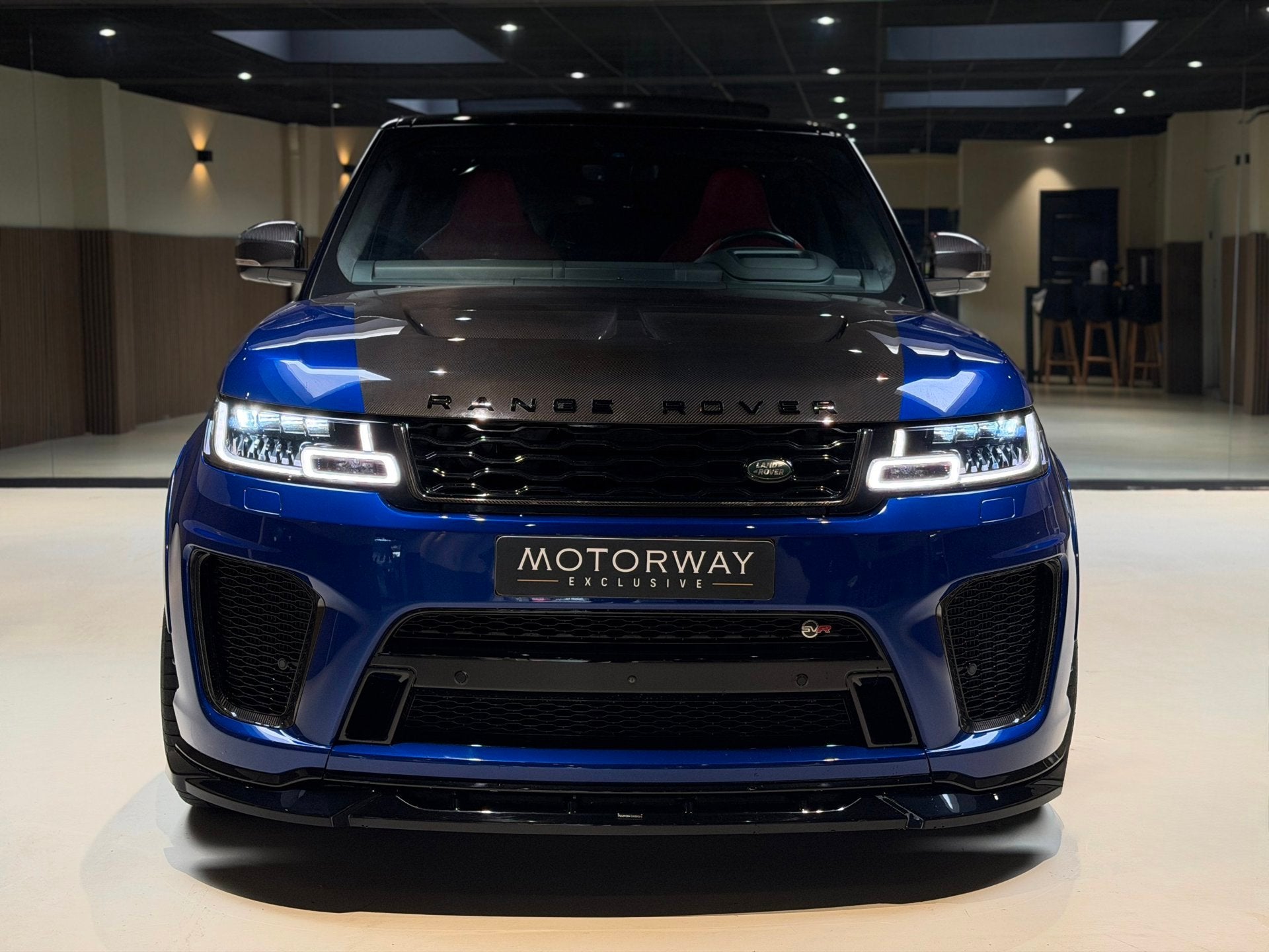 Land Rover Range Rover Sport 5.0 V8 SC SVR|pano|360|Merdian|, Automaat, Dealer onderhouden, Gebruikt, Blauw