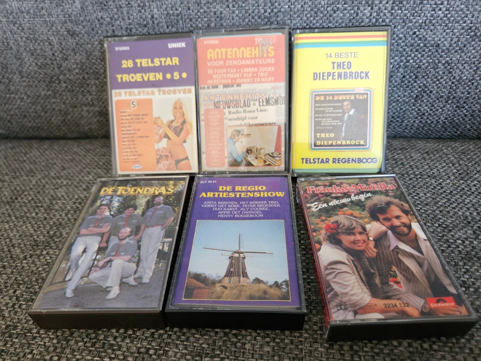 Piraten  muziekcassettes (6 stuks) o.a. Telstar, Gebruikt, Voorbespeeld, Nederlandstalig, Verzenden