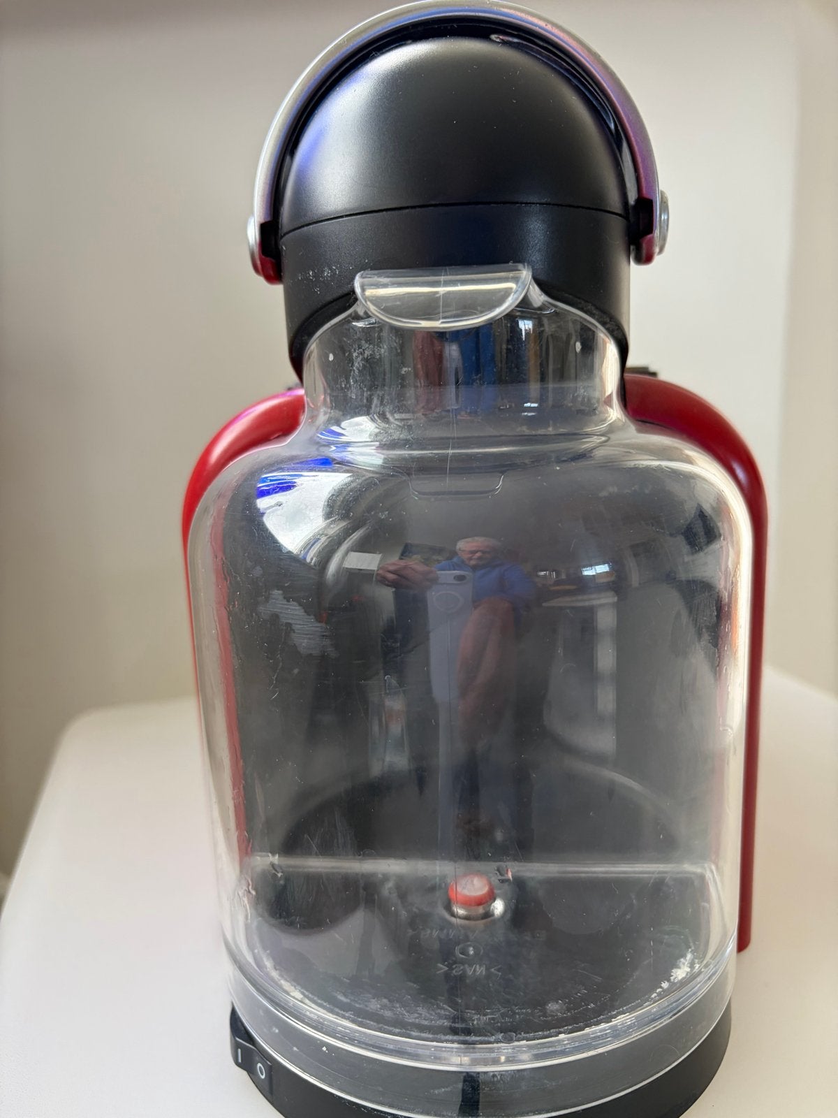 Nespresso Magimix Inissia Koffiecupmachine Rood, Gebruikt, Espresso apparaat, Ophalen of Verzenden, 1 kopje