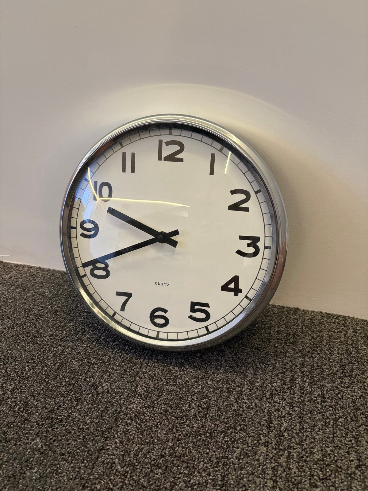 IKEA Klok wandklok - Zilverkleurig, Antiek en Kunst, Ophalen of Verzenden