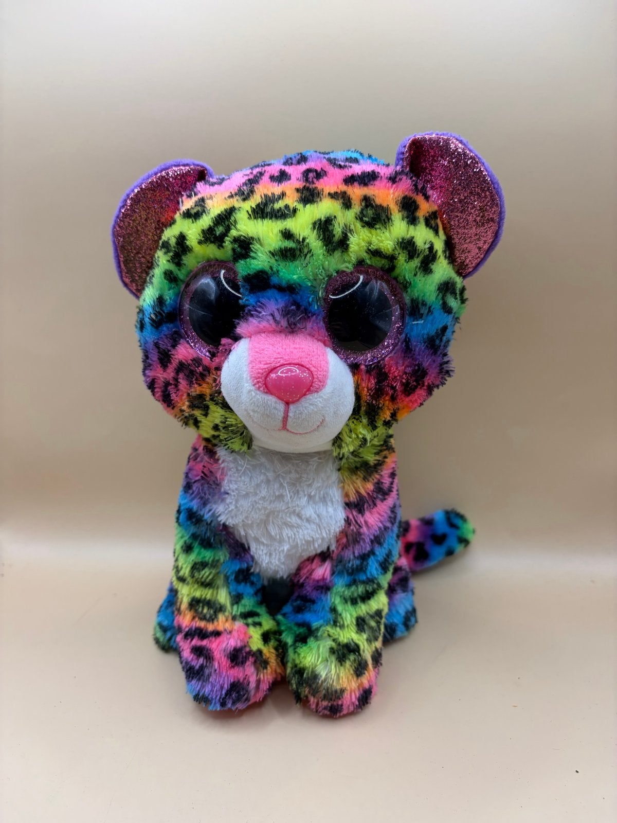 Ty Beanie Boos Dotty de Leopard - Regenboog Knuffel, Overige karakters, Overige typen, Ophalen of Verzenden, Middelgroot (20 tot 80 cm)