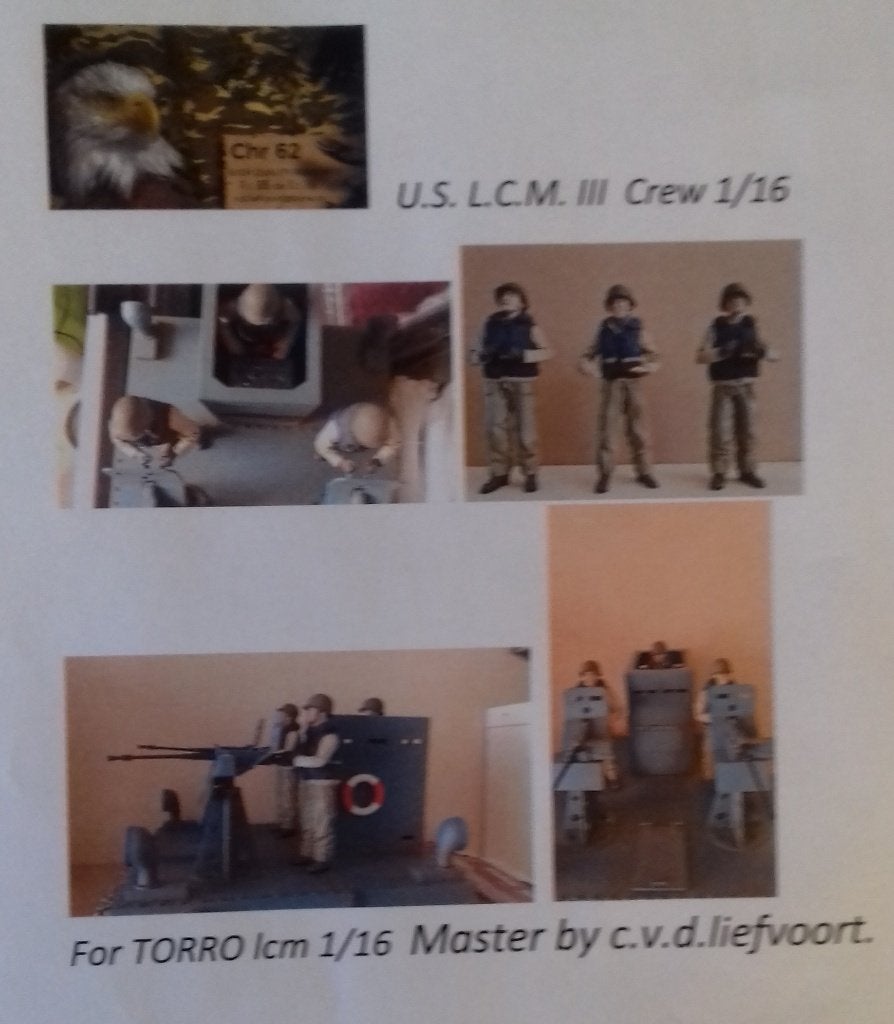 LMC 3 crew voor torro    1/16, Ophalen of Verzenden, Nieuw, Groter dan 1:35, Figuur of Figuren