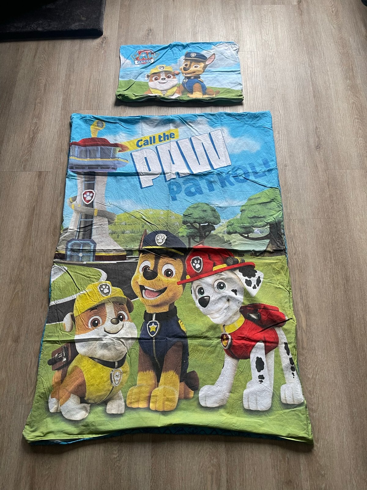 Paw Patrol dekbedovertrek 100x135 cm met kussensloop, Overige merken, Ophalen of Verzenden, Zo goed als nieuw, Wasbaar