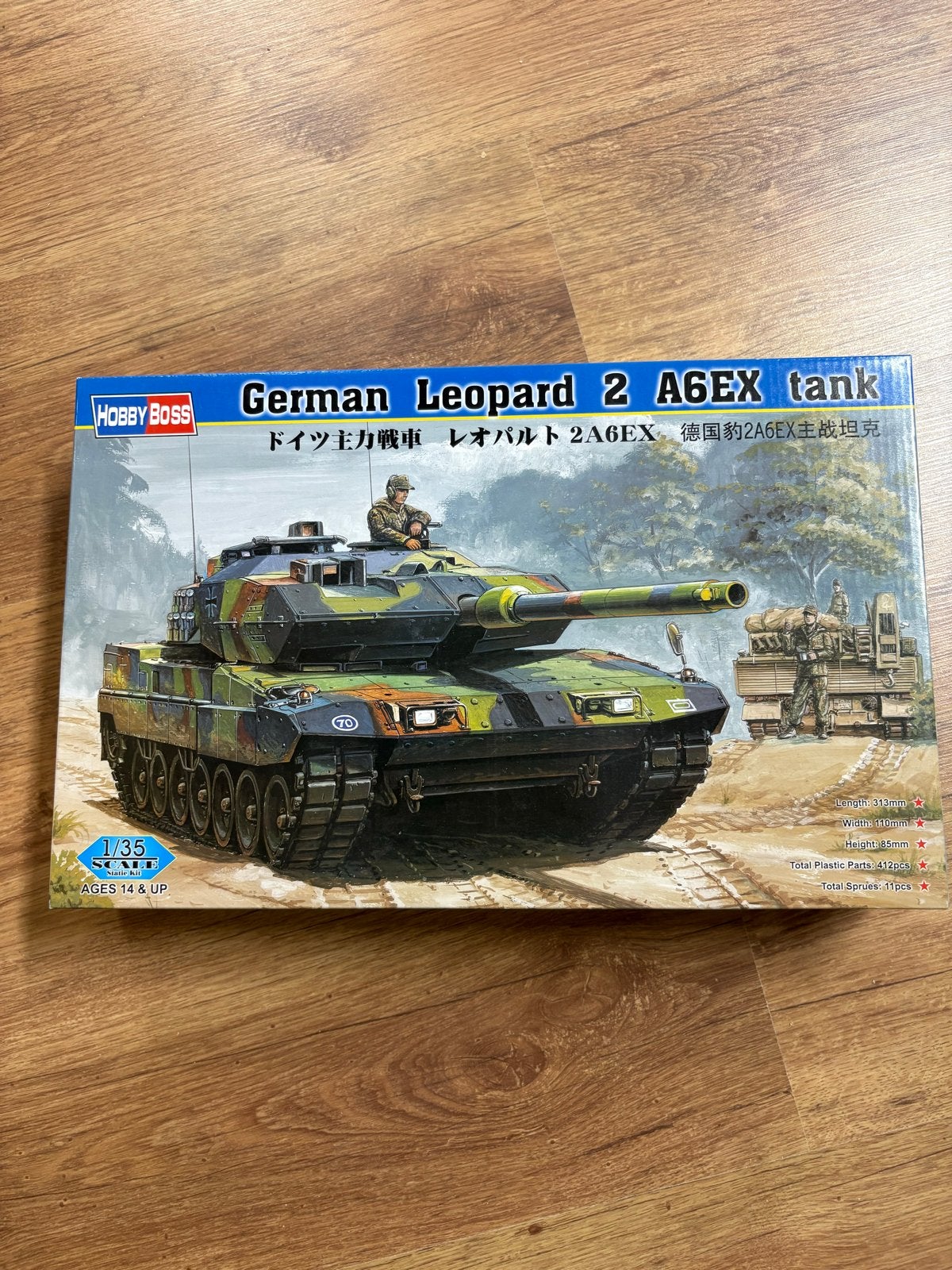 Hobby Boss Duitse Leopard 2 A6EX Tank Modelbouwkit 1:35, Hobby en Vrije tijd, Modelbouw | Auto's en Voertuigen, Tank, 1:32 tot 1:50