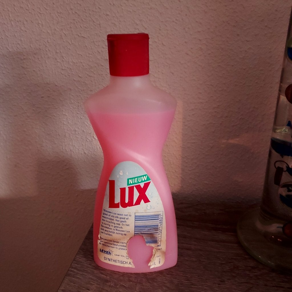 Oud flesje Lux afwasmiddel, Ophalen of Verzenden, Zo goed als nieuw, Verpakking