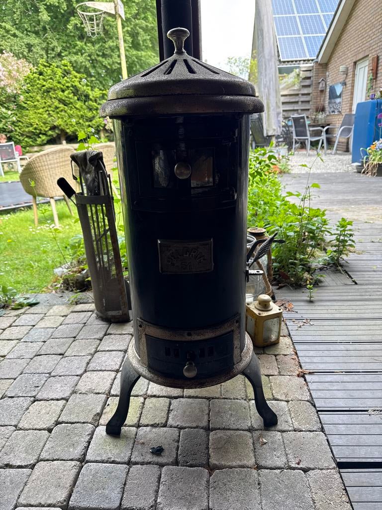 Antieke Pelgrim 51 Kolenkachel - Vintage Warmtebron, Ophalen, Gebruikt