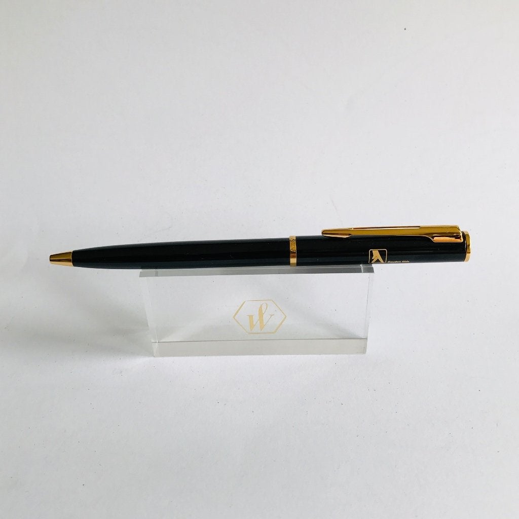 Waterman Apostrophe Balpen – Nieuw (NOS) – Glanzend Zwart GT, Balpen, Nieuw, Ophalen of Verzenden, Met reclame