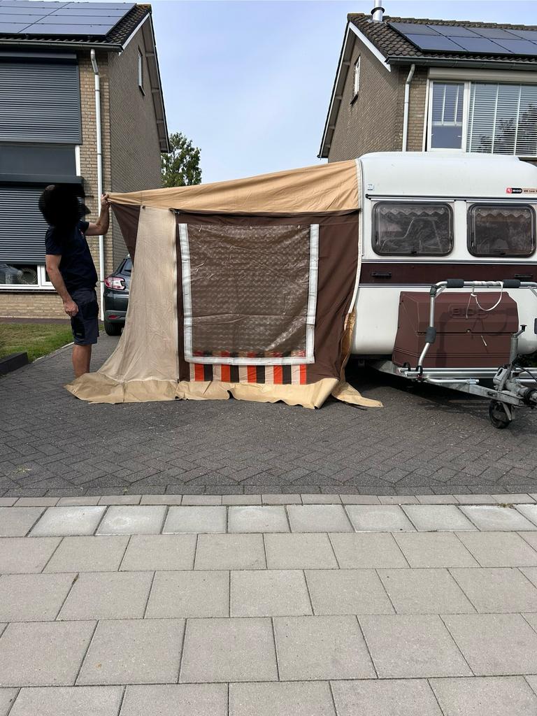 Retro voortent omloopmaat +/- 825cm, Ophalen, Gebruikt
