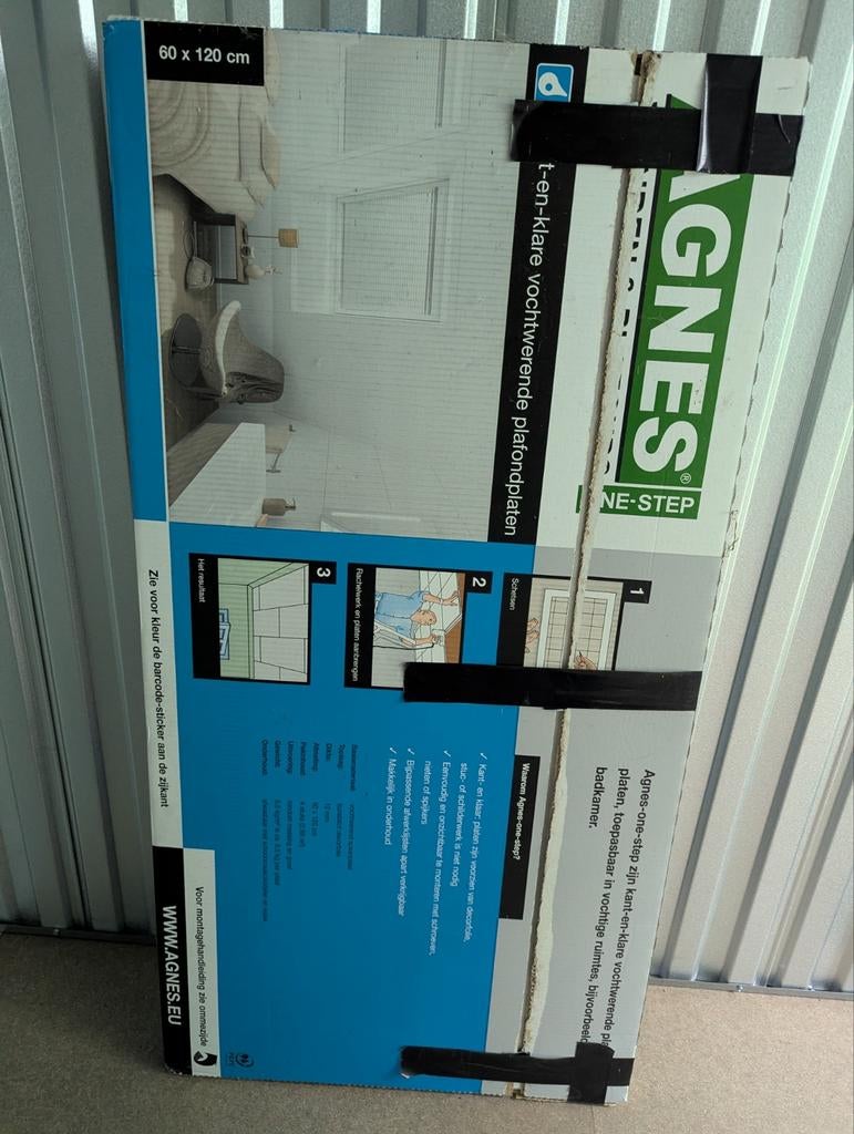 3 vochtwerende plafondplaten wit 60x120 cm Agnes One-Step, Ophalen, Nieuw