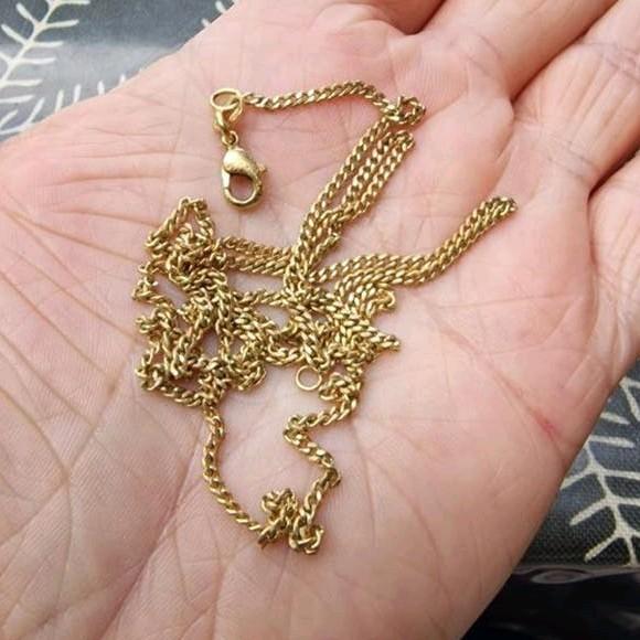 Double Ketting 65 cm, Sieraden, Tassen en Uiterlijk, Kettingen, Ophalen of Verzenden, Gebruikt, Goud, Goud