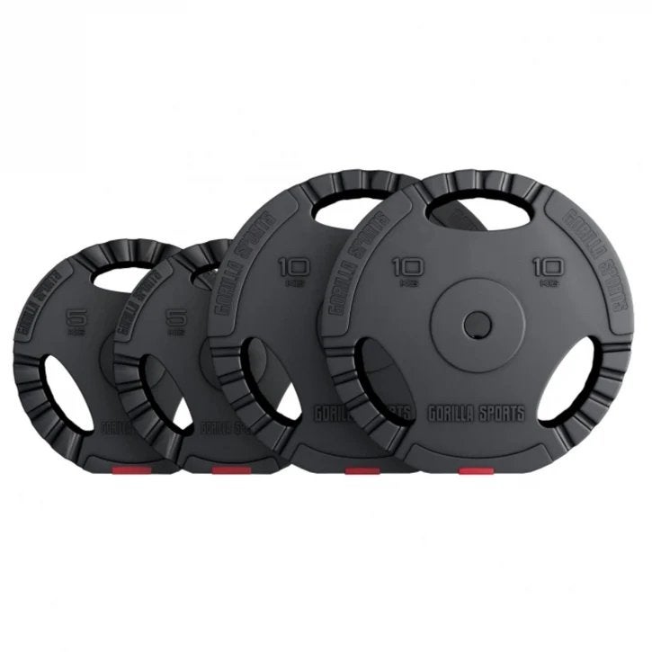 Halterschijven set: 2x10kg en 2x5kg 30mm, Sport en Fitness, Ophalen, Gebruikt, Armen, Halterschijven