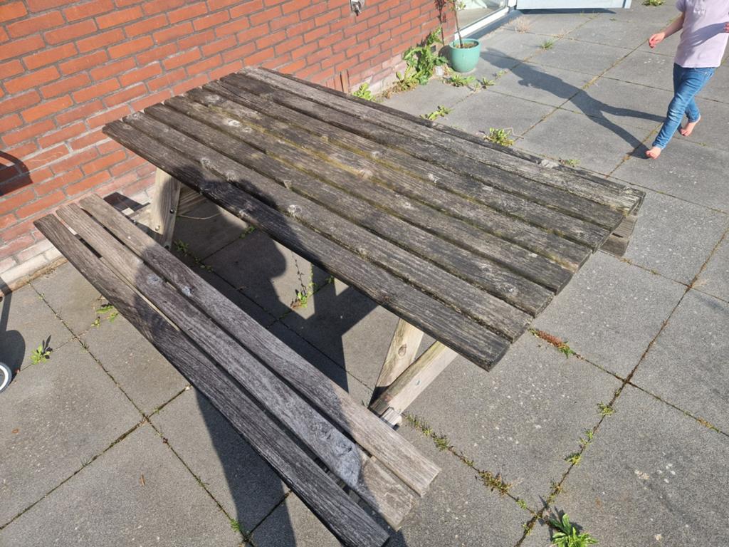 Gratis af te halen: picknicktafel in Zwaag, Ophalen of Verzenden, Gebruikt, Rechthoekig, Hout