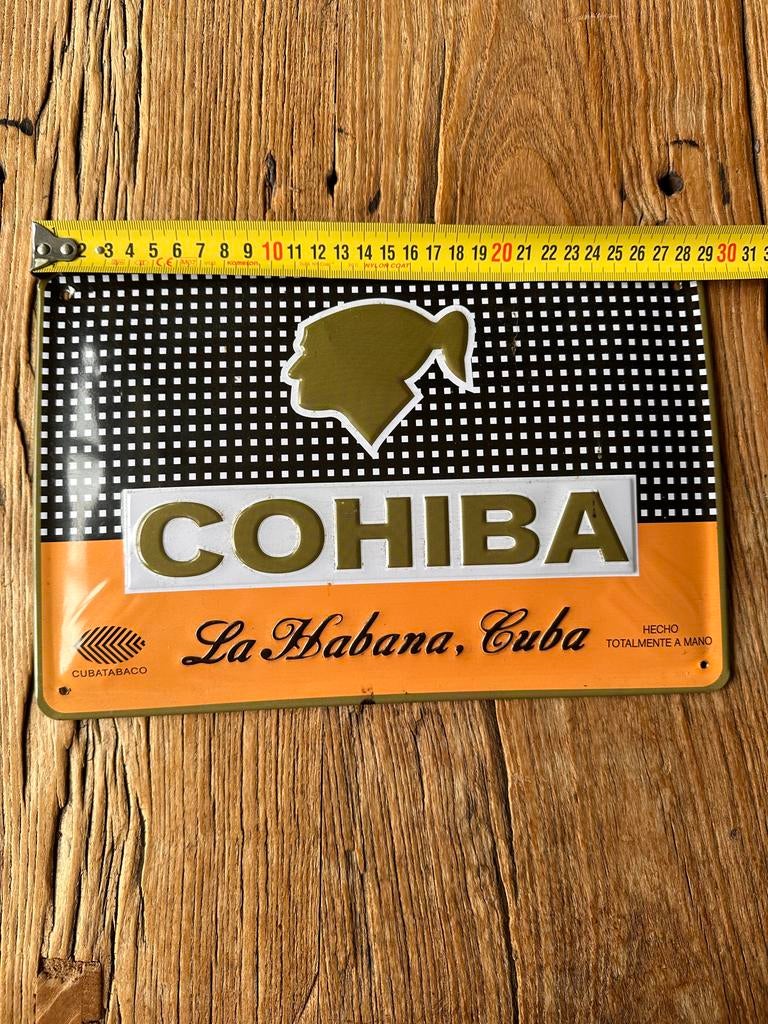 Metalen Mancave Bordjes - Cohiba & Glenfiddich, Ophalen of Verzenden, Gebruikt, Reclamebord