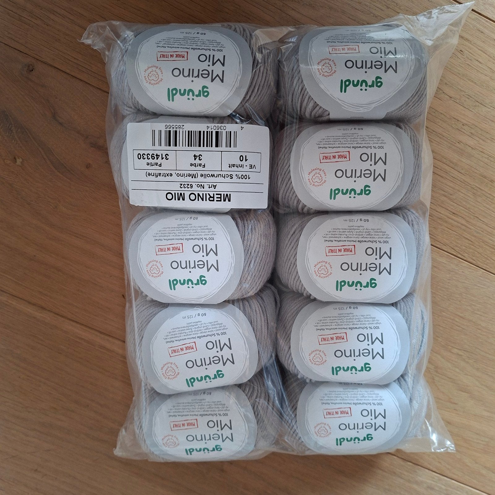 Gründl Mio Merino wol - 10 bollen extrafijne merinowol, Hobby en Vrije tijd, Breien en Haken, Ophalen of Verzenden, Nieuw, Breien of Haken