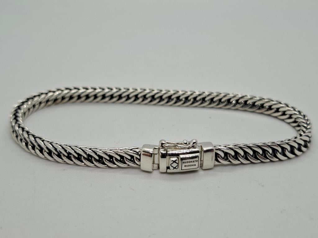 Zilveren Buddha to Buddha Esther Armband 19,5 cm, Sieraden, Tassen en Uiterlijk, Armbanden, Ophalen of Verzenden, Zo goed als nieuw