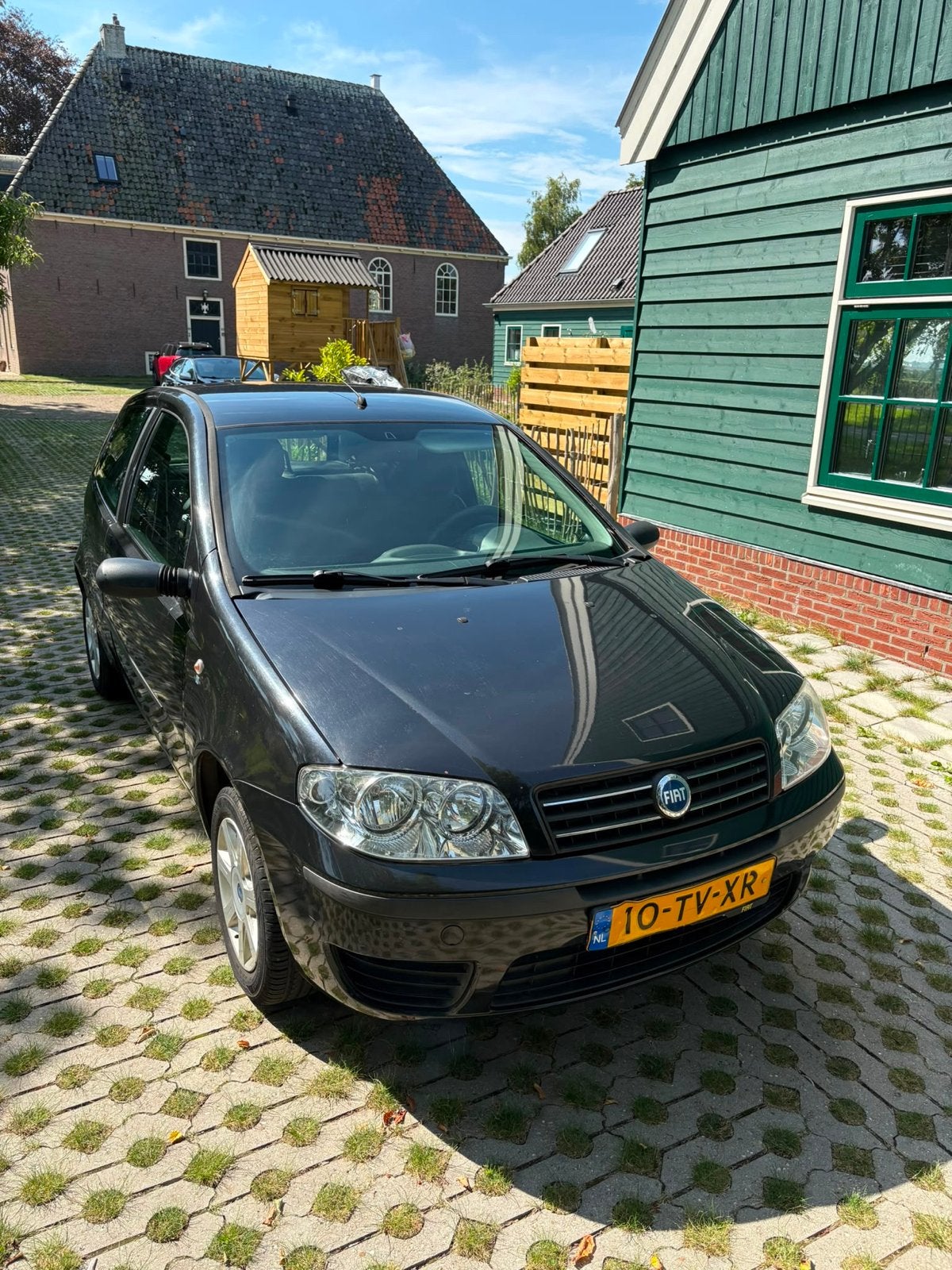 Fiat Punto 1.2 3DR 2007 Zwart, Auto's, Fiat, Voorwielaandrijving, 4 cilinders, 400 kg, Zwart