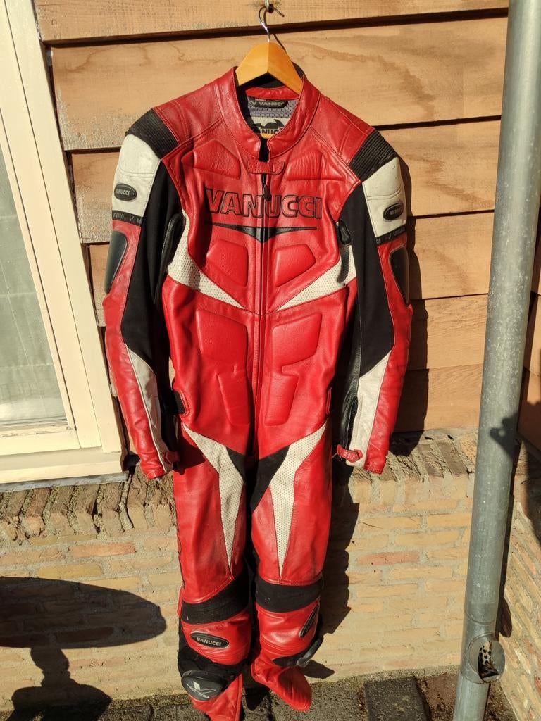 Eendelig motorpak Vanuci maat 52, Motoren, Ophalen of Verzenden, Tweedehands, Combipak