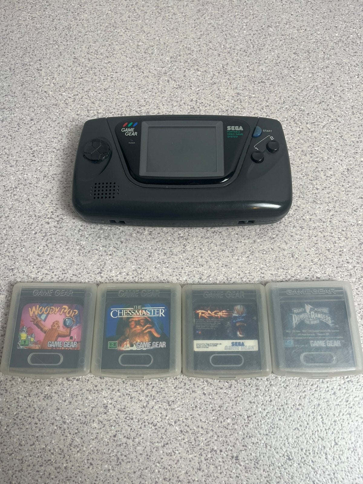 Sega Game Gear Set met 4 Games, Game Gear, Ophalen of Verzenden, Zonder controller, Gebruikt