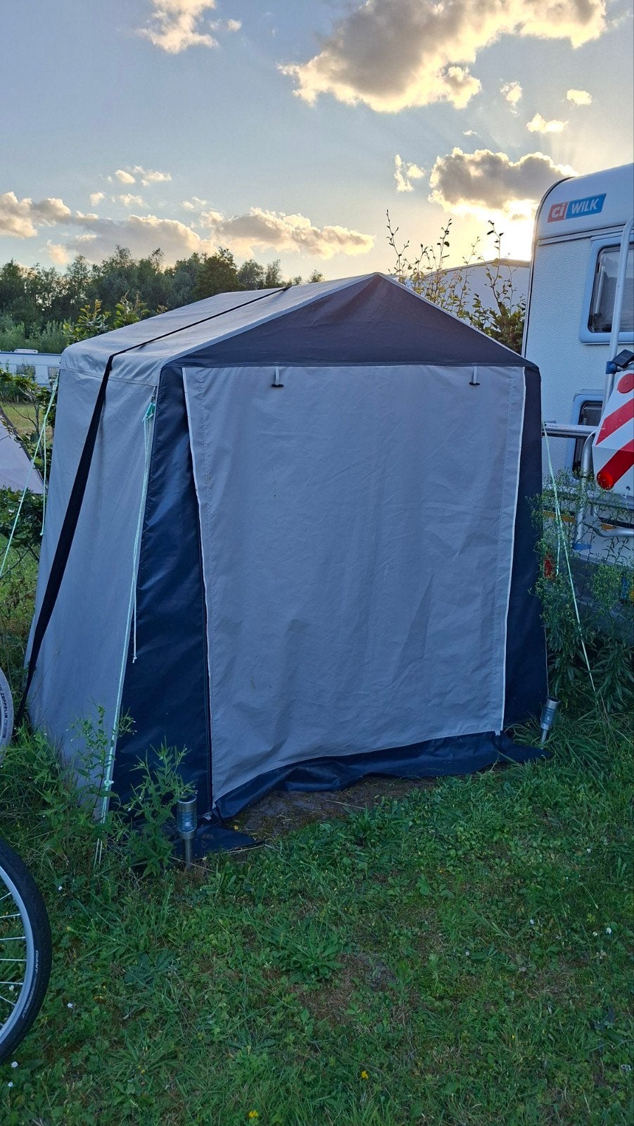 Camping schuurtent, Caravans en Kamperen, Ophalen, Gebruikt